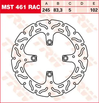 TRW Lucas Racing Bremsscheibe MST 461 RAC / MST461RAC Abverkauf