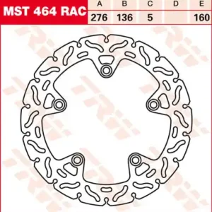TRW Lucas Racing Bremsscheibe hinten MST 464 RAC passend für BMW R 1200 GS Adventure ABS Bj. 13- Finale Aktion