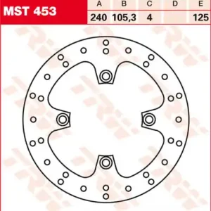 TRW Lucas Bremsscheibe MST 453 / MST453 Abverkauf