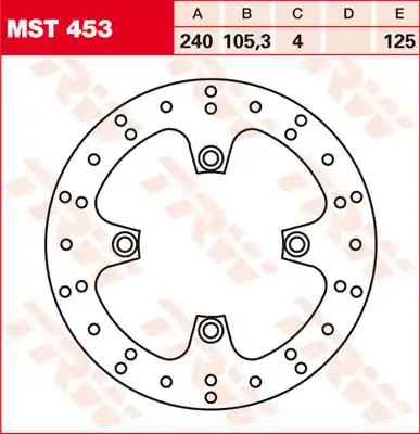 TRW Lucas Bremsscheibe MST 453 / MST453 Abverkauf
