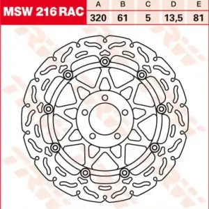 Mega-Angebot TRW Lucas Racing Bremsscheibe schwimmend MSW 216 RAC / MSW216RAC