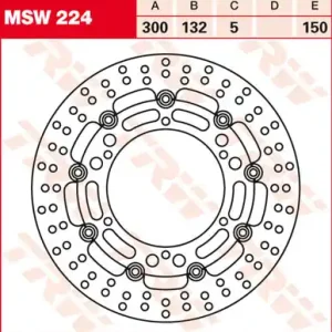 TRW Lucas Bremsscheibe schwimmend vorn MSW224 mit ABE passend für Yamaha BT 1100 Bulldog Bj. 02-06 Must-Have