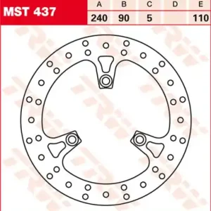 TRW Lucas Bremsscheibe vorn / hinten passend auf Suzuki Burgman 125 200 - MST437 Neuheit