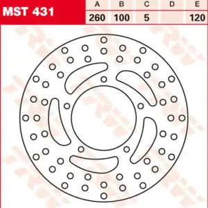 TRW Lucas Bremsscheibe MST 431 / MST431 Schneller Versand