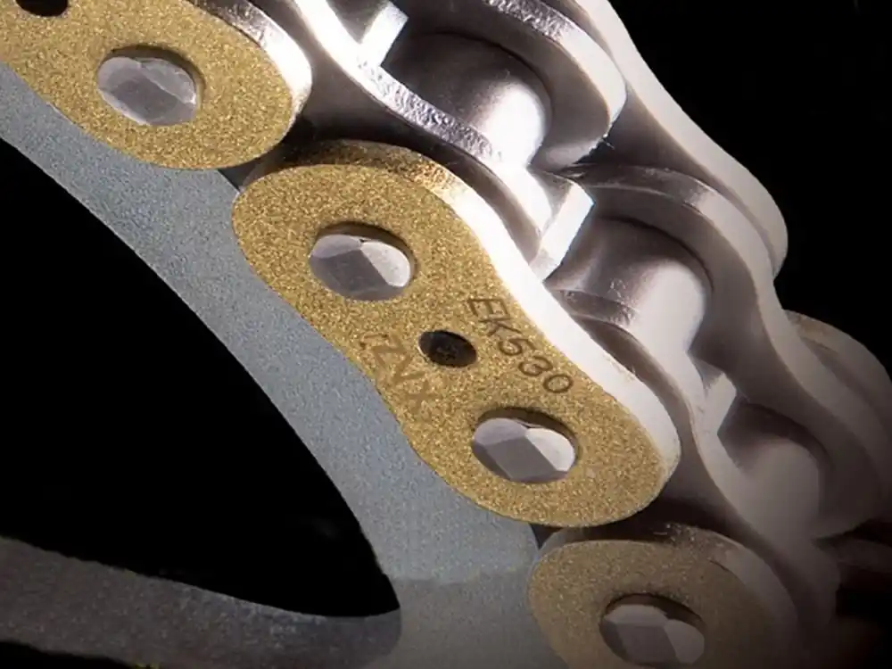 Zertifiziert Kette ENUMA 530 ZVX-3 /530ZVX-3 Quadra-X-Ring 122 Glieder gold / anthrazit