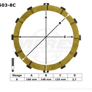 TRW Lucas Kupplungs Competition-Kit (8 st.) passend für KTM MCC503-8C / MCC 503-8C Preisreduziert