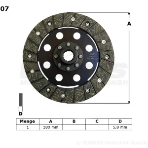 TRW Lucas Kupplungslamellenset passend für BMW MCC607 / MCC 607 Schneller Versand