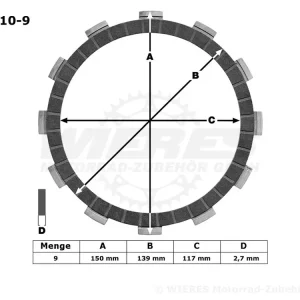 TRW Lucas Kupplungslamellenset (9 st.) MCC510-9 / MCC 510-9 Wochenendangebot