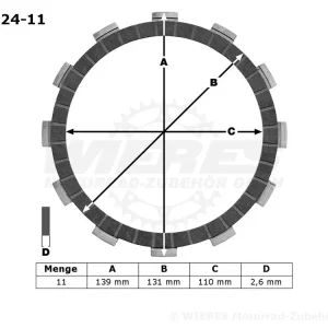 Neu Im Sortiment TRW Lucas Kupplungslamellenset (11 st.) passend für Suzuki MCC324-11 / MCC 324-11