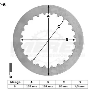 Finale Aktion TRW Lucas Kupplungszwischenscheiben Kit (6st.) MES307-6 / MES 307-6