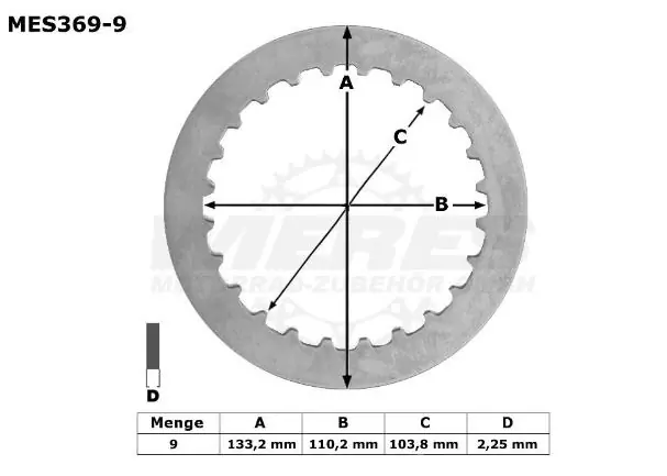 Neu TRW Lucas Kupplungszwischenscheiben Kit (9st.) MES369-9 / MES 369-9