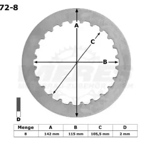 Günstig TRW Lucas Kupplungszwischenscheiben Kit (8st.) MES372-8 / MES 372-8