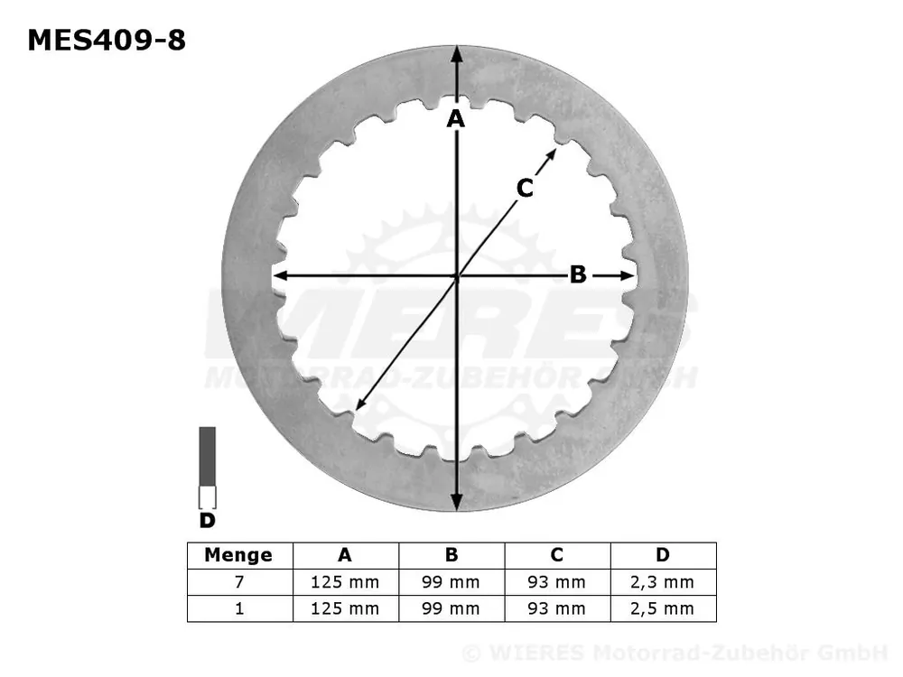 TRW Lucas Kupplungszwischenscheiben Kit (8st.) passend für Suzuki MES409-8 / MES 409-8 Highlight