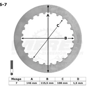 Neue Kollektion TRW Lucas Kupplungszwischenscheiben Kit (7st.) passend für Suzuki MES416-7 / MES 416-7