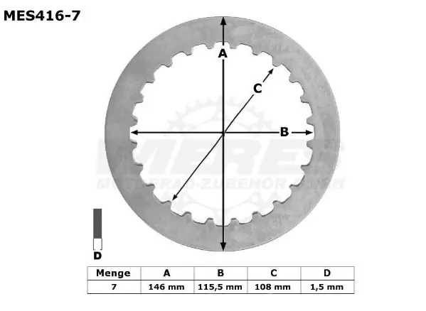 Neue Kollektion TRW Lucas Kupplungszwischenscheiben Kit (7st.) passend für Suzuki MES416-7 / MES 416-7