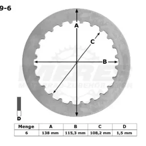 TRW Lucas Kupplungszwischenscheiben Kit (6st.) passend für KTM MES419-6 / MES 419-6 Neu Im Sortiment