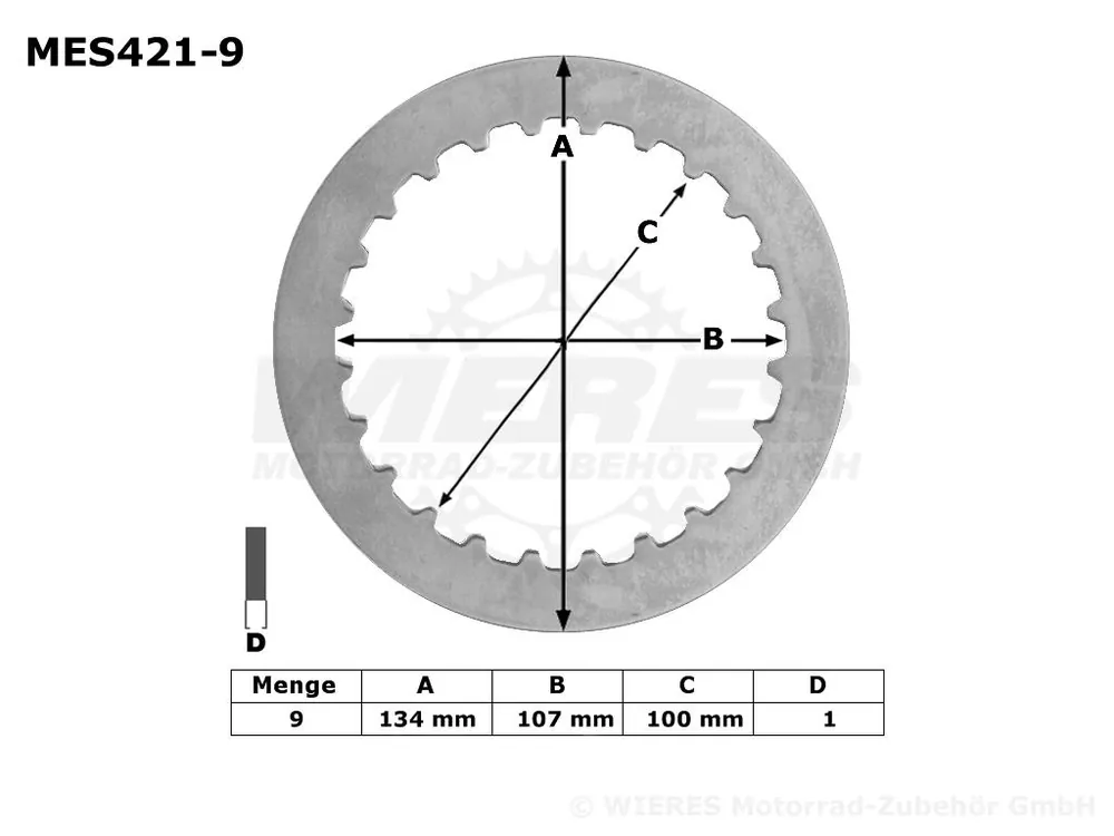 TRW Lucas Kupplungszwischenscheiben Kit (9st.) MES421-9 / MES 421-9 Schneller Versand