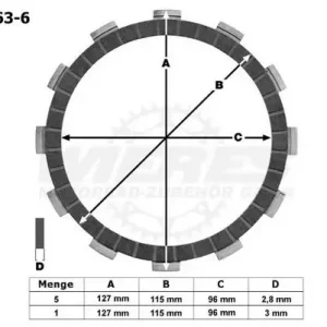 Online Kaufen TRW Lucas Kupplungslamellenset (6 st.) passend für Suzuki 250 LT-F Qzark MCC336-6 / MCC 336-6