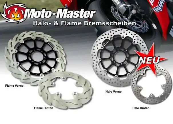 Moto-Master Bremsscheibe passend für Kawasaki Z1000 / Z1000SX o. ABS (Bj.07-13) Flame floating vorn Neue Ware