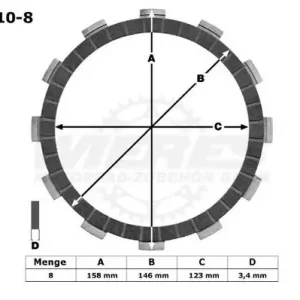 Expressversand TRW Lucas Kupplungslamellenset (8 st.) passend für BMW MCC610-8 / MCC 610-8