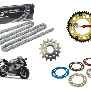 Afam Racing Kettensatz passend für Yamaha YZF-R1 1000 RN12 (Bj.04-05) ThreeD 3D520Z SP Racing Kette Super-Preis