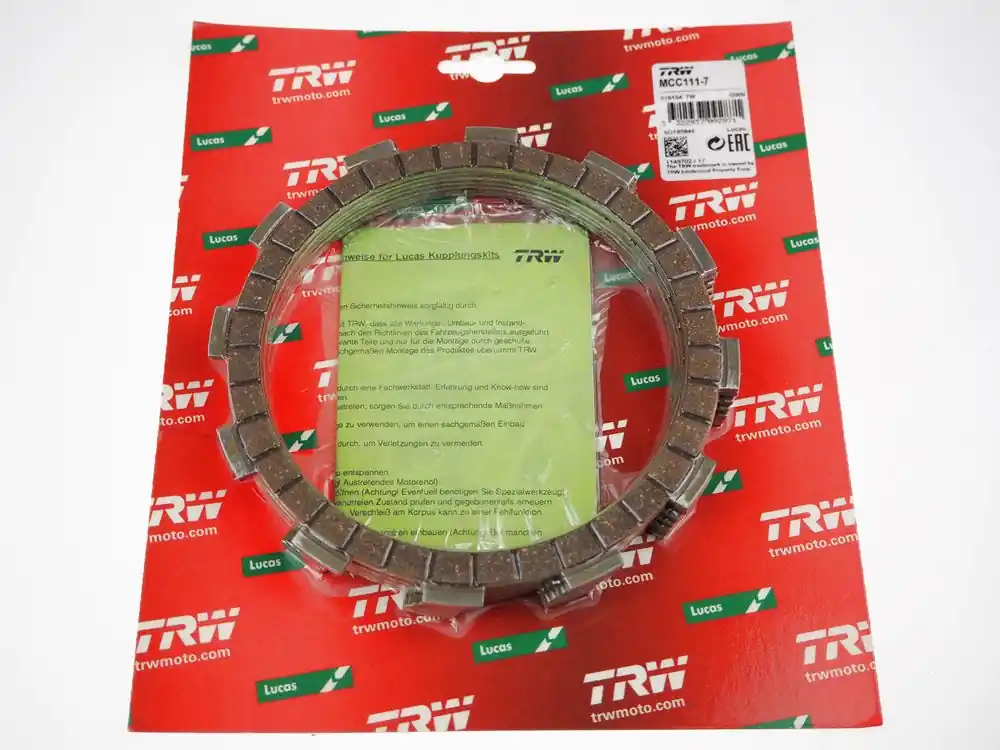 TRW Lucas Kupplungslamellenset (7 st.) passend für Honda MCC111-7 passend für Honda CB550 / CX500 / Top-Preis