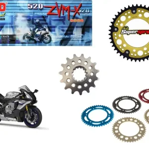 Wochenendangebot DID Superbikekettensatz passend für Yamaha YZF-R1 / M 1000 ABS RN32 RN49 RN65 (Bj.15-) DID 520! ZVM-