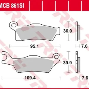 Aktuell MCB861SI, MCB 861 SI Lucas Bremsbeläge MCB861SI Sinter Offroad