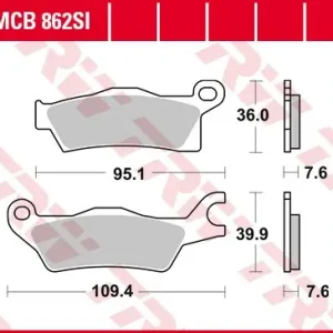 MCB862SI, MCB 862 SI Lucas Bremsbeläge MCB862SI Sinter Offroad Preisknaller