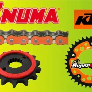 Enuma Kettensatz passend für KTM 950 LC8 Adventure /S (Bj.03-) Enuma MVXZ2 Kette Orange Silentritzel Preiswert