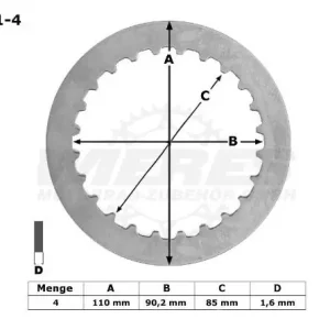 Direkt Vom Hersteller TRW Lucas Kupplungszwischenscheiben Kit (4st.) MES371-4 / MES 371-4