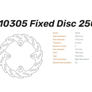 Geprüft Moto-Master Bremsscheibe passend für Kawasaki Flame hinten