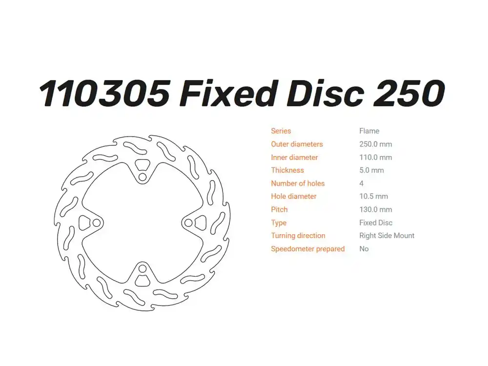 Geprüft Moto-Master Bremsscheibe passend für Kawasaki Flame hinten