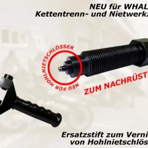 Whale Ersatzstift Whale 50 Nieter für Hohlnietschlösser Meistverkauft