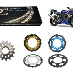 Afam Racing Kettensatz passend für Yamaha YZF-R6 RJ11 RJ15 RJ27 (Bj.06-) ThreeD 3D520SP / 3D520Z Rac Markenprodukt