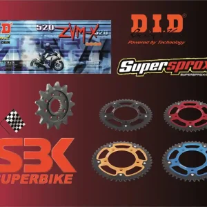 Neu Im Sortiment DID Superbike Kettensatz SBK passend für Suzuki GSX-S 1000 (Bj.15-) mit DID 520ZVM-X Kette