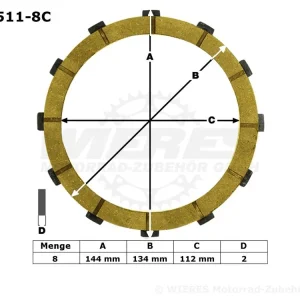 Nur Heute TRW Lucas Kupplungs Competition-Kit (8 st.) passend für KTM MCC511-8C / MCC 511-8C