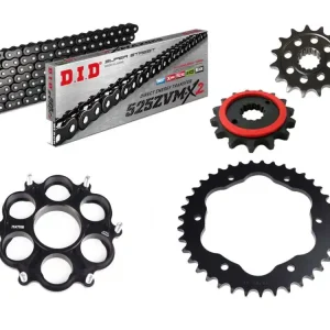 DID Kettensatz Alu/Stahl passend für Ducati 1100 Hypermotard EVO SP (Bj.10-) DID525ZVM-X2 Kette Top-Preis