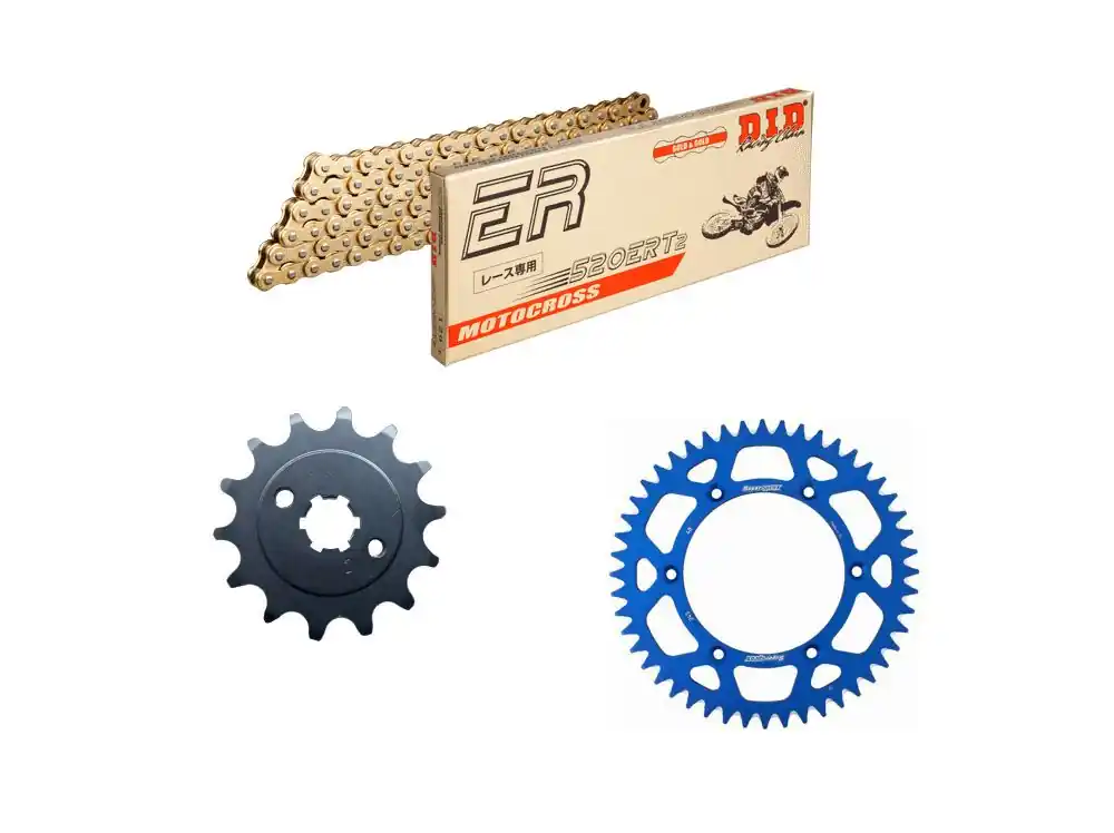 Echt DID Kettensatz passend für Yamaha YZ 125 L,M,N Bj 99 bis 01 mit DID520 diverse Kette