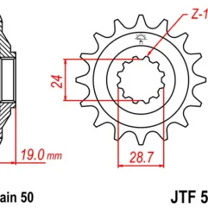 Sonderaktion Kettenritzel Stahl 17 Zähne (530) passend für Kawasaki ZX10 ZX1000 B1 B2 B3 Tomcat 530 Conversion