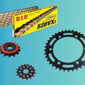 Begrenztes Angebot DID Kettensatz passend für Kawasaki W800 EJ800A /SE /Cafe Style (Bj.11-16) DID520VX3 Kette