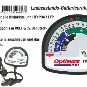 Neuheit Optimate Tecmate TS-126 Batterieprüfer Batterietester