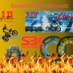 DID Superbikekettensatz Stealth SBK passend für Honda Varadero XL 1000 V SD01 SD02 (Bj.99-13) DID 52 Must-Have
