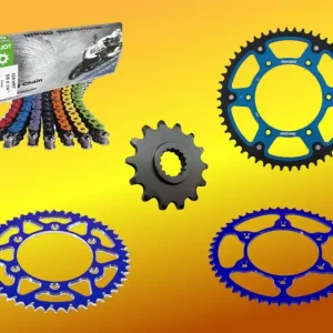 Esjot Kettensatz passend für Husqvarna TC125 (Bj.14-19) 520HRT Kette blau Alu Ultralight Stealth Saisonangebot