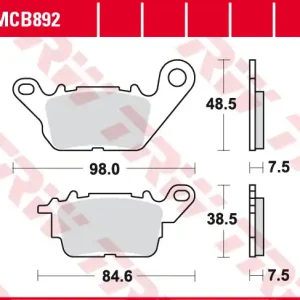 MCB892, MCB 892 TRW Lucas Bremsbeläge MCB892 passend für Yamaha 125 150 GPD - A N-Max SE93 SG43 Kostenloser Versand
