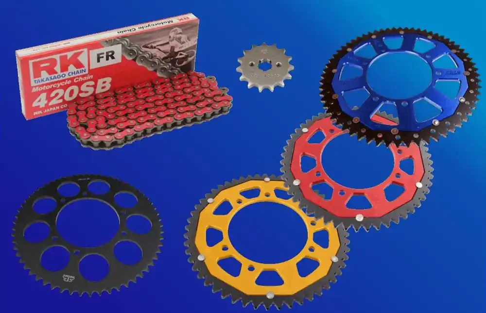 Kettensatz passend für Yamaha DT 50 R (Bj.08-13) RK420SB farbig rot blau grün Rabatt