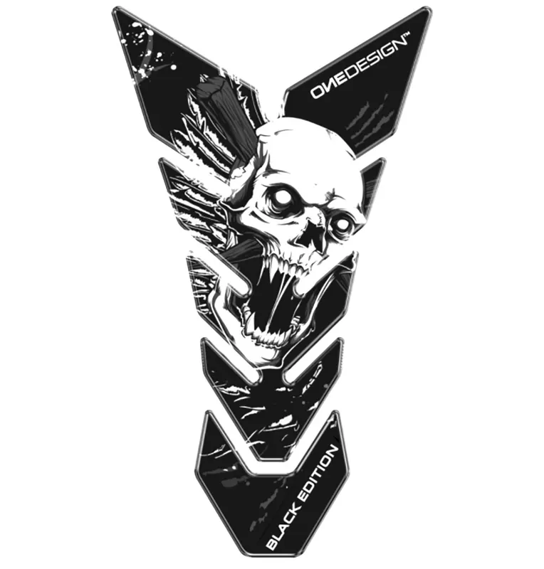 Schnäppchen OneDesign Universal-Tankprotektor Black Edition-Skull