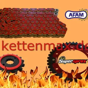 Afam Kettensatz passend für Suzuki GSX-S 1000 (Bj.2015-) 525 XHR-3 Kette rot blau Direktkauf