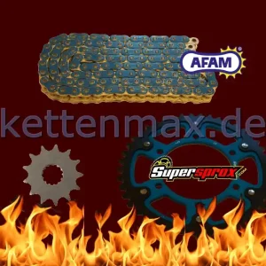 Nur Heute Afam Kettensatz Stealth passend für Yamaha YZF R1 1000 RN01 RN04 RN09 (Bj.98-03) Afam 530 XHR-2 Kett