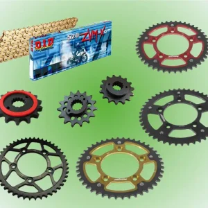 Top-Seller DID Kettensatz passend für Ducati 400 Scrambler Sixty2 ABS (Bj.16-) DID520ZVM-X Kette Stahl Alu Stea